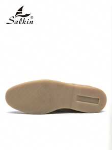 Salkin 奢華時尚設計師男士樂福鞋 Penny 一腳蹬 柔軟仿麂皮素食皮革休閒鞋 莫卡辛鞋 極簡商務正裝鞋 男士舒適日常辦公派對婚禮情侶約會浪漫晚宴度假禮物返校學生鞋 學院風 全季男鞋，請選擇大一號 - 卡其色 - 查看 7