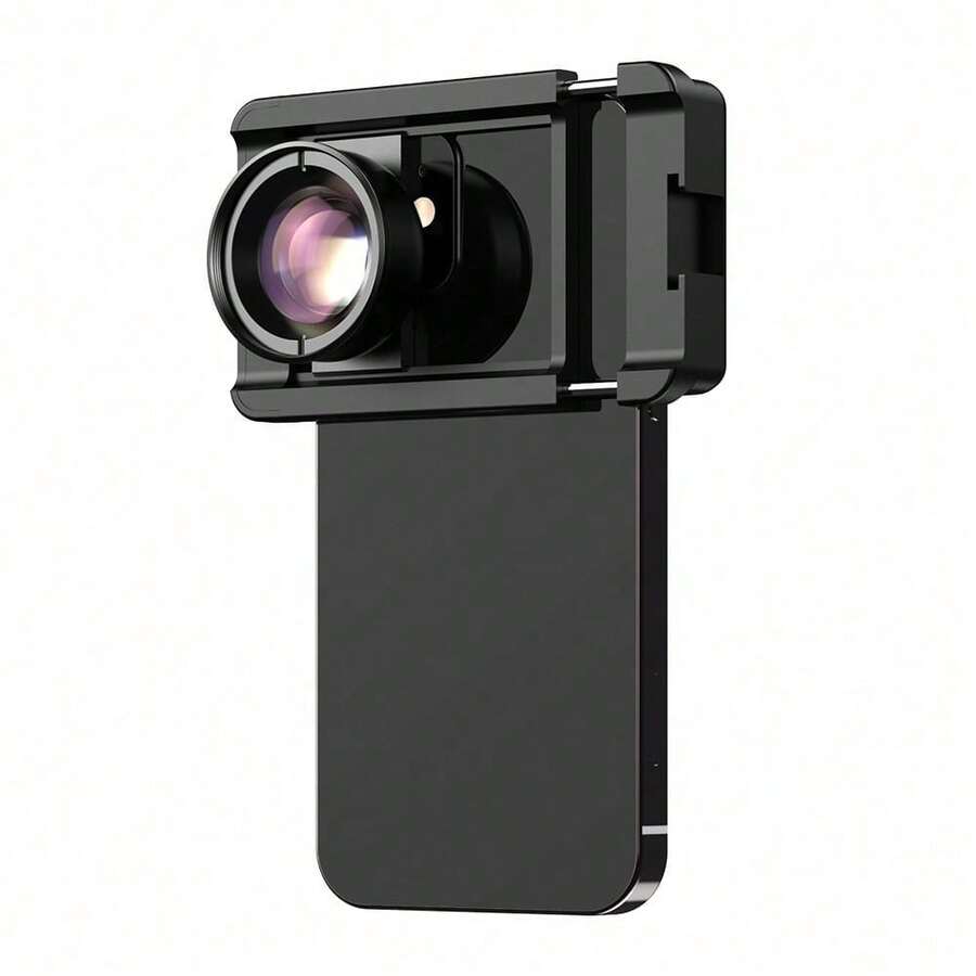 4K HD Macro Lens For Phone With Filter, Universal Clip-On External Lens Accessory For Mobile Photography - A - View 1