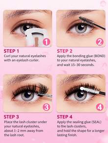 300 PCS Bulu Mata Alami, Bulu Mata Halus dan Padat, Bulu Mata Cat Eye, Ekstensi Bulu Mata Efek Alami 30D 40D 50D, Bulu Mata yang Sudah Dipetakan, Bulu Mata Tunggal, Bulu Mata - Hitam - View 5