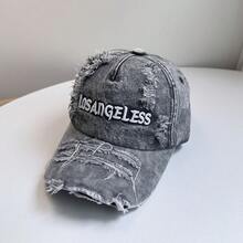 1pc Men's Distressed Baseball Cap, Washed Vintage Style, Unisex Fashion Retro Letter Embroidery, Street Casual Party - Multicolor - View 12