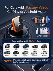REMAX 2-In-1 Wireless CarPlay & Android Auto Adapter, Converts Wired CarPlay/Android Auto To Wireless, Plug And Play, Auto Reconnect, Fast And Stable Connection, USB-A With USB-C Adapter, Car Accessories, Car Essentials, Car Supplies - KY-4247 - View 4