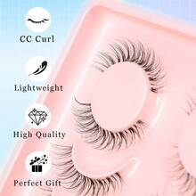6 Pairs Natural False Eyelashes, Fluffy Soft And Lightweight 3D Faux Mink Lashes, Suitable For Daily Eyelash Extension, Suitable For Daily Use - Black - View 7