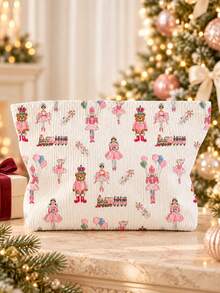 New Nutcracker Print Makeup Bag | French Print Travel Organizer Bag | Travel Essentials | Poolside Must-Have | Toiletry Bag | Pool Storage Bag | Mother's Day Gift | Teacher's Day Gift | Suitable For Moms, Teachers, Friends And Nurses | Home Essentials | Graduation Gift | Easy To Clean Design | Portable Makeup Bag - Multicolor - View 2