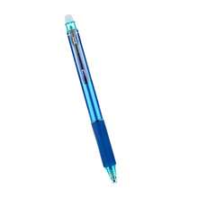 Ergonomic Press-Type Eraser Pen Set: 1 Pen, 10 Replacement Leads, 1 Eraser, Erasable, Black, Plastic Material - Blue - View 13