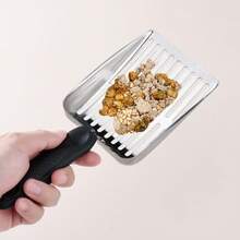 Multifunctional Stainless Steel Mesh Scoop - Heavy Duty Beach Sand Sifter, Used For Sifting Shark Teeth And Shells, Pet Litter Scoop, Garden Soil Filter - A - View 1