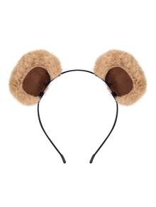 Autumn New Party High-End Style Headband For Women, Personalized Cute Plush Bear Ears, Fresh Cartoon Animal Ear Headpiece - Multicolor - View 5