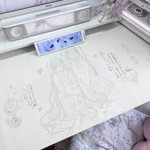 وسادة مكتب جلدية كبيرة برسومات فتيات أنمي كاوائي ملاك، وسادة ماوس PU برسومات شخصيات كوميك يابانية، وسادة حماية طاولة مقاومة للماء وغير قابلة للانزلاق، وسادة ديكور سطح مكتب جمالية لغرفة الألعاب والدراسة للفتيات - مشاهدة 11