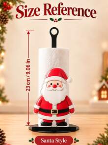 Christmas Kitchen Paper Towel Holder, Santa Claus & Christmas Tree Countertop Paper Roll Storage Rack, Holiday Home Decor, Suitable For Kitchen, Dining Table, Christmas Party Seasonal Decoration, Living Room Accent - Multicolor - View 11