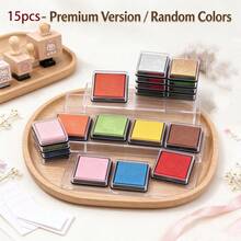 1/2/20pcs Mixed Color Ink Pads, Washable, High Aesthetic, Compact And Portable, Suitable For Crafts, Scrapbooking And Various Activities, Vibrant Colors, Perfect For DIY Handmade, Art Projects, Back To School Stationery, Fun Holiday Gifts, Creative Ink Pads - Multi-color - View 11