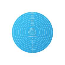 Silicone Baking Mat, 12 Inch Round With Scale, Non-Stick Heat Resistant, Reusable, Suitable For Kneading Dough And Cake Turntable - Multicolor - View 9