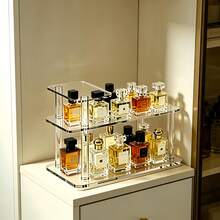 Transparent Desktop Organizer, Office Shelf And Display Rack, Perfume Holder And Storage Shelf, Desktop And Countertop Shelf, And Multifunctional Perfume Display Rack. - 1 - View 3