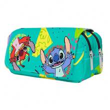 Lilo & Stitch Cartoon Print Pencil Case, High-Value Eye-Catching Pattern, Creative 3D Design, Wear-Resistant And Waterproof Fabric. Spacious Interior Can Store Various Stationery, Neat And Sturdy Stitching. Suitable For Self-Study, Daily Classes, Office Use, Also Can Be Used As A Portable Storage Bag, Interesting Design, Versatile And Durable, Multiple Patterns Available. - Multicolor - View 4
