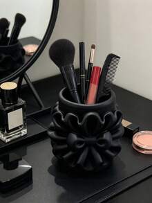 Tempat Kuas Makeup Bentuk Pita Cetak 3D, Desain Renda Berkerut, Tersedia Berbagai Warna, Ruang Penyimpanan Luas, Dapat Menampung Lipstik dan Kuas Makeup, Menciptakan Meja Rias yang Manis dan Elegan - MultiWarna - View 13