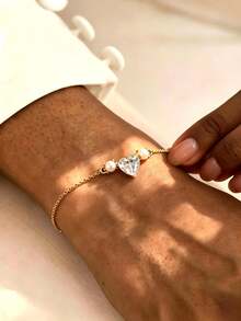 14K Gold Jewelry Set, Includes Necklace And Bracelet, Elegant Style, Perfect For Daily Wear And Gifting - Gold - View 3