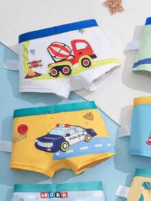 8pcs/Pack Boys' Polyester Breathable Quick-Dry Briefs, Toddler & Kids Underwear, 2-7 Years Old - Multicolor - View 4