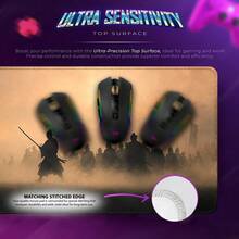 Misty Samurai Army Extended Mouse Pads, Japanese Warrior Silhouette Battlefield Print, Smooth Fabric Surface Desk Mats For Gaming, Keyboard, Computer, Office And Study, 3 Sizes Available - View 3