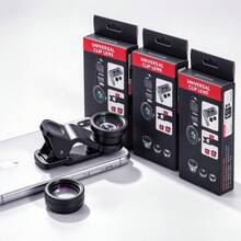 3-In-1 Phone Lens Kit 0.7x Macro 180° Fisheye Wide Angle Universal Clip-On External Lens Compatible With Iphone And Other Phones Photography Product Carousel Image NEWA Graphic Design Product Material Image Tool Universal Clip-On External Lens Travel Photography Accessories Vlog Shooting Essential - A - View 13