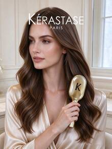 Kérastase Gold Paddle Air Cushion Hair Brush, Scalp Massage Detangling Hair Comb - Gold - View 3