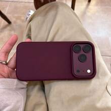 Casing Ponsel Magnetik Silikon Cair Ultra Tipis Kompatibel dengan iPhone 18 Pro Max 18 Pro, Casing Pelindung Anti Guncangan Karet Lembut Tiga Lapis, Casing Ponsel dengan Lapisan Mikrofiber Anti Gores Kompatibel dengan iPhone 17 Pro Max 16 Pro Max 15 14 13 12 Mini 11 - Merah ceri - View 9