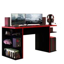 Escritorio Gamer Madesa Para Pc Y Consola - Rojo - Ver 3