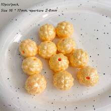 16mm UV Plated Through-Hole Solid Color Pineapple Bead Color DIY Jewelry Mobile Phone Chain Keychain Bead Material Accessories - Multicolor - View 24