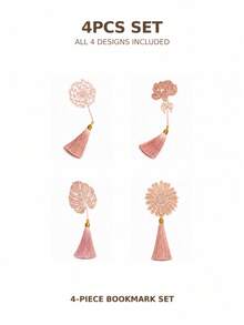 1PC/4pcs/8pcs Metal Rose Gold Carnation Exquisite Bookmark,Light Luxury Design Hollow Bookmark, Flower Bookmark, Perfect Gift For Students, Perfect Gift For Book Lovers, Perfect Gift For Teachers, Valentine's Day, Graduation, Mother's Day - Rose Bookmark - View 6