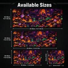 1pc Retro Pixel Halloween Ghost Pumpkin Gaming Desk Mat, Multi-Purpose Makeup Nail Art Table Pad, Large Non Slip Desktop Protector S/M/L/XL - View 5