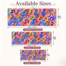 1pc Colorful Groovy Music Note Desk Mat, Multi-Purpose Makeup Nail Art Table Pad, Large Non Slip Desktop Protector S/M/L/XL - View 5