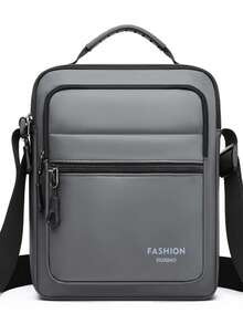 Men's Minimalist Black PU Vertical Handbag Crossbody Bag, Multi-Pocket, Waterproof, Wear-Resistant, Shoulder Bag, Business Commute, Daily Travel, Portable Small Bag - Multicolor - View 7