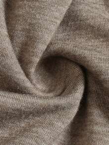 DONICY Women Summer Fall Oatmeal Turtleneck Long Sleeve Top, Stretchy Slim Fit Cropped Knit Base Layer Tee For Daily Office Layering Outfits - Khaki - View 3
