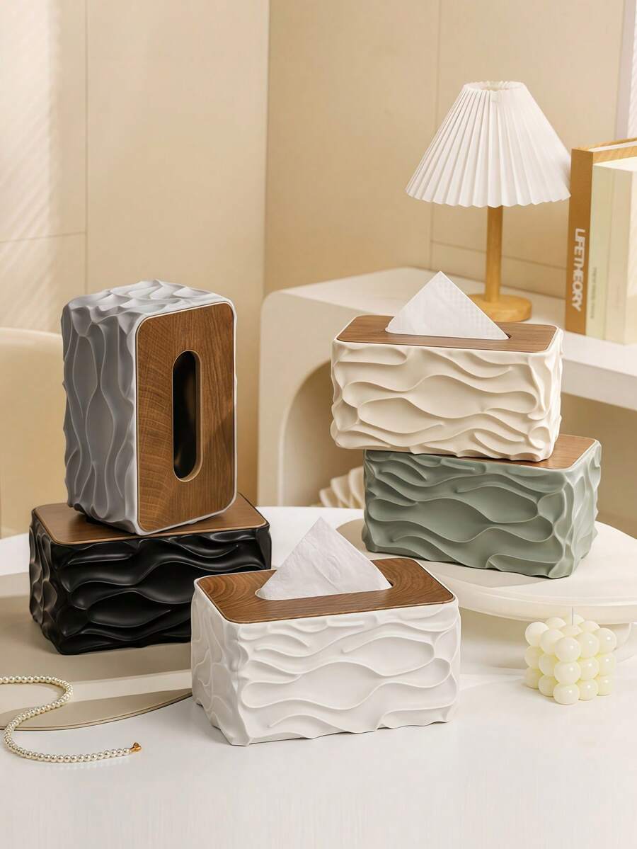 1pc Tissue Box Cover, Tissue Box Holder, Napkin Holder, Tissue Box