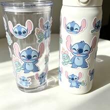 50pcs Stitch & Angel Versatile Sticker Set, Multiple Pattern Designs, For Computer, Water Bottle, Luggage, Planner Decoration, Home & Office Accessories, Birthday Small Gift, Creative Personalized Decorative Stickers, Rich Patterns For DIY, Luggage, Water Bottle, Planner, Computer Stickers, Home & Office Decoration, Gift Choice - Multicolor - View 5