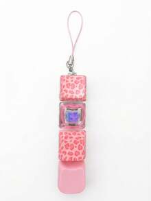 1pc Leopard Print Keychain, Cute Portable Key Ring Lanyard With Wrist Strap, Fashion Bag Charm, Women's Essential, Lightweight Keychain, Car Keychain, Backpack Keychain, Suitable For Daily Use, Travel, Office And Gift Giving - Multicolor - View 8