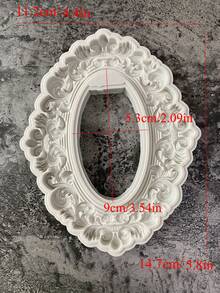 Mirror Frame European Decorative, Embossed, Baroque Style, Wall Decor, Silicone Mold, Decorative Mold, Suitable For DIY, Resin Crafts Pendant - Style - View 5