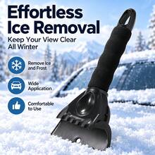 1pc Car Windshield Ice Scraper, Snow Removal Tool With Comfortable Handle, Frost Scraper For Clearing Ice And Snow From Vehicle Windows, Portable Winter Car Accessory, Suitable For SUV And Truck - Multicolor - View 2