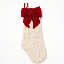 Personalized Christmas Stockings With Custom Name, Luxury Soft Xmas Stocking With 3D Bow, Large Hanging Christmas Decor For Fireplace Mantel Tree, Custom Holiday Gift For Family Couples Pets, Christmas Home Party Decorations, Christmas Decrations - Multicolor - View 10