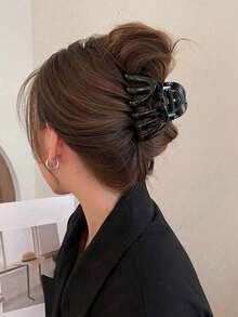 1 Pc/Set Of 9.5cm Plastic Big Claw Hair Claw, High-End Feel, Suitable For Hairstyle, Commuting, Clothing Collocation - A - View 4