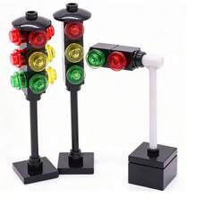 1pc MARUMINE Mini Traffic Sign & Traffic Light Model Set, Road Signal Building Block Accessories, Street Scene Diorama Parts, Pretend Play Educational Toy, Desktop Scene Decor & Gift - Multicolor - View 9