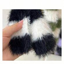 1pc Cute Striped Pattern Doll Style Small Scarf, Spring/Autumn/Winter Fashion Thin Bow Tie Warm Ribbon - Multicolor - View 11