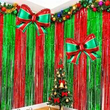 Christmas Bow Balloons 4 Packs, Red Green Foil Balloons For Holiday Party, Christmas Tree, New Year, Home Decor, Photo Booth Props, Birthday Supplies - View 5