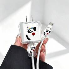 Apple 充電器與線材保護套組，小狗設計，耐用 Apple 18-20W 充電線保護殼，防斷線理線器 - 彩色 - 查看 3