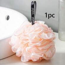 1pc Large Luxury 3-Color Floral Pattern Bath Sponge, Soft Cute Girl Shape Exfoliating Sponge, Bathtub Accessory, Exfoliating Scrub - Multicolor - View 7
