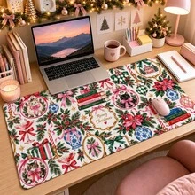 1pc Christmas Cute Cat Print Desk Mat, Multi-Purpose Makeup Nail Art Table Pad, Large Non Slip Desktop Protector S/M/L/XL - View 20