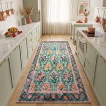 Washable Modern Minimalist Patterned Area Rug – Scandinavian Geometric Design, Contemporary Washable Carpet For Living Room, Bedroom & Home Decor - Pastel Green - View 2