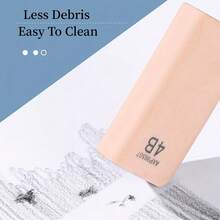 Sketching Eraser, 4B Eraser, Minimalist Art Learning Office Exam Supplies - Rectangle - View 4