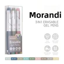 3/15pcs 3 Colors In One Heat Erasable Gel Pen, Retractable 0.6mm Erasable Ballpoint Pen, Ideal For Students' Homework, Note-Taking, Journaling, Kids - Multicolor - View 11
