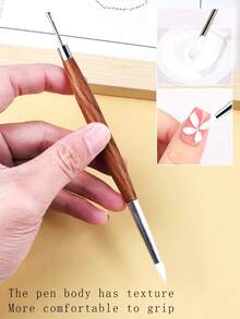 SWEET TREND 4-Piece Nail Tool Set, Equipped With Nail Painting, Wire Drawing, Carving, Adhesive Design Nail Brushes, And A Four Grid Color Storage Tray, Suitable For Nail DIY Salon Design And Daily Nail Care Tool Set - Multicolor - View 9