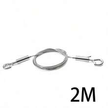 1/2/3/4/5m Heavy Duty Stainless Steel Picture Hanging Wire Rope, Practical Silver With Carabiner, Customizable Hanging Cable, Art Frame Suspension Rope, Suitable For Gallery Display And Indoor Wall Decor - Adjustable Stainless Steel Cable - View 8