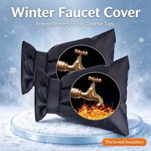 2pcs Outdoor Water Faucet Cover For Winter Freeze Protection Pipe Insulation Insulated Spigot Backflow Cover - A - View 1