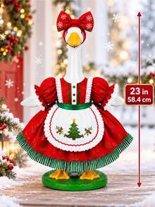 Christmas Porch Goose Set, Fits 23 Inch Statue, Christmas Goose Clothes & Decor, Suitable For Christmas Winter Porch, Garden Decoration And Celebration - Multicolor - View 2
